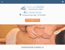 Tablet Screenshot of osteopathe-paris-16.com